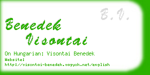 benedek visontai business card